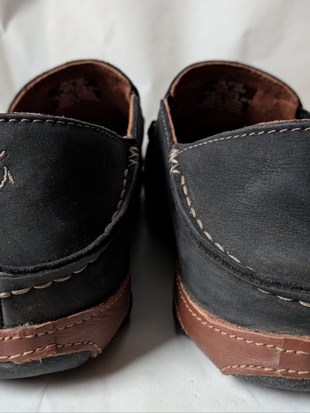 Olukai Moloa Men's Slip On Leather Casual Shoes Black/Toffee Size 11.5 - Picture 8 of 10